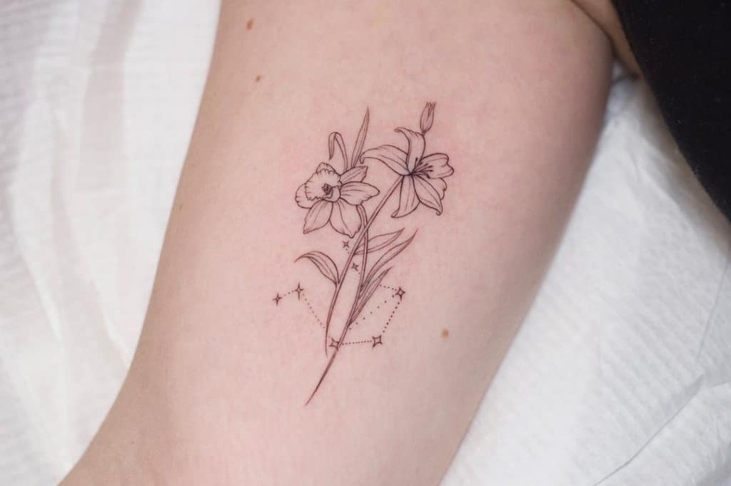 Floral Libra Tattoo 2