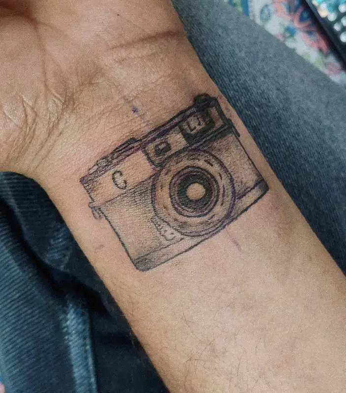 Camera Wrist Tattoo 2