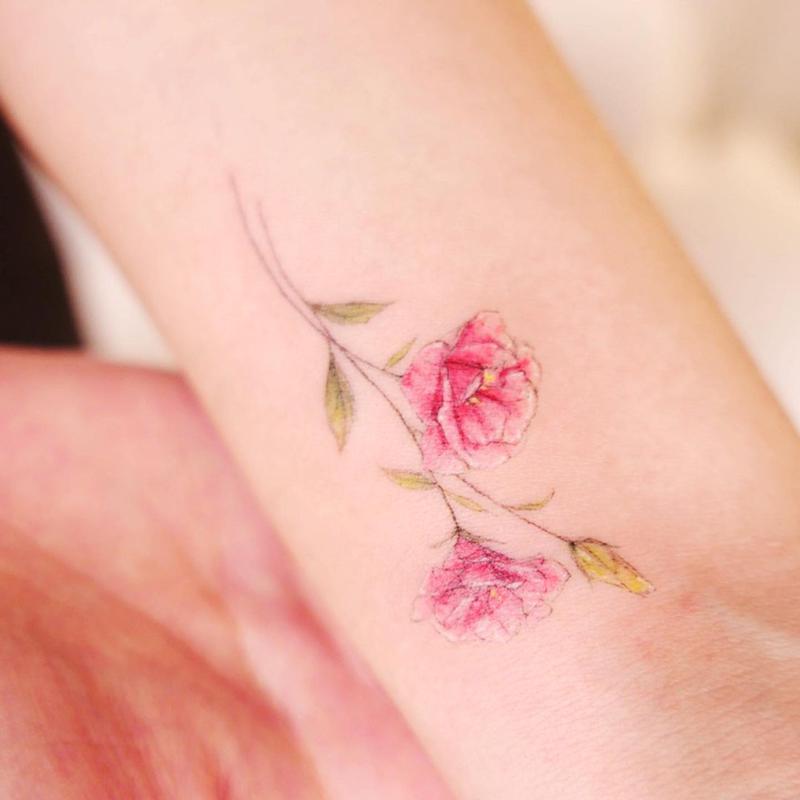 Lisianthus Flower Tattoo 1