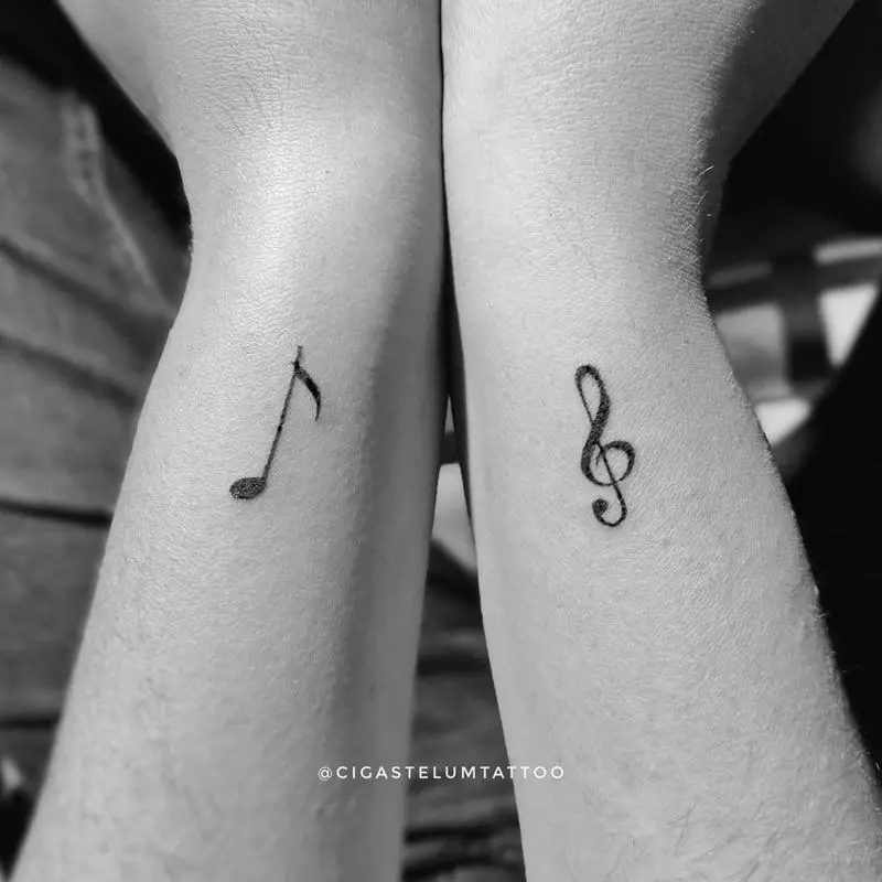 Musical Notes Tattoo 1