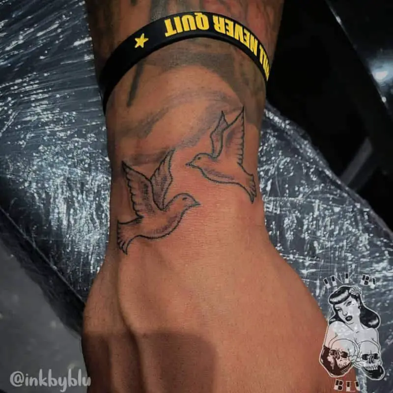 The Dove Wrist Tattoo 1