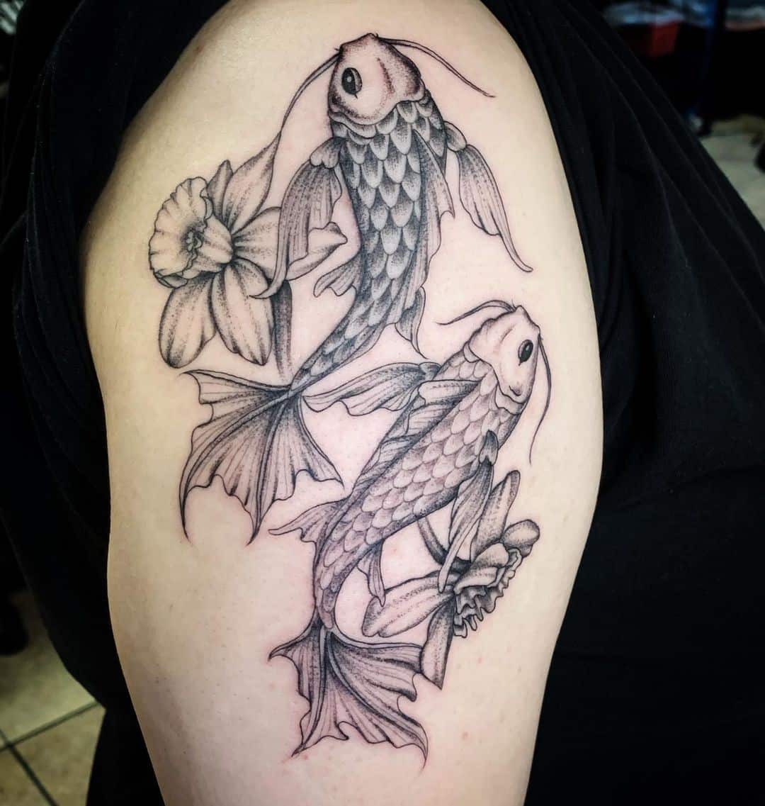 Share more than 162 koi fish tattoo shoulder