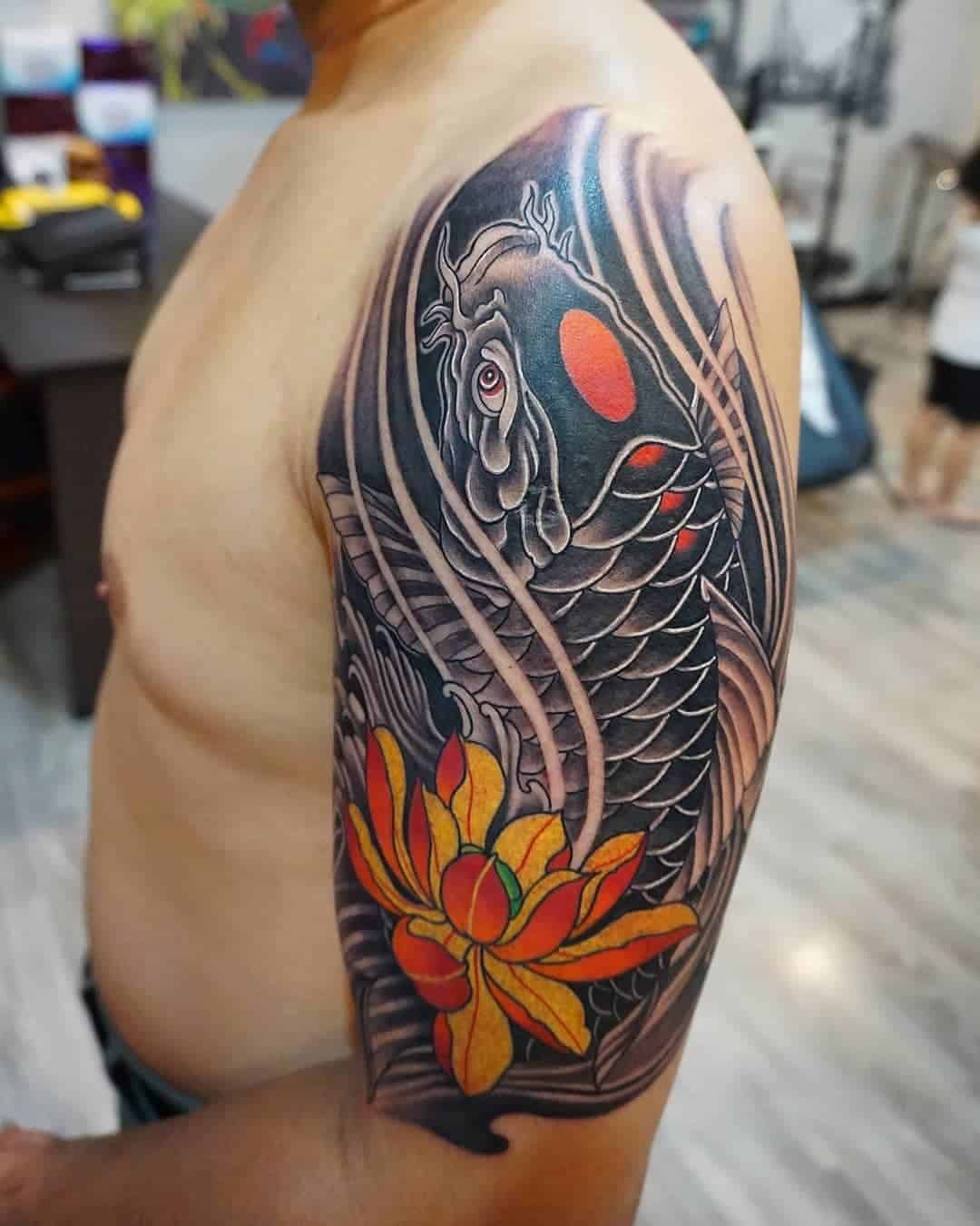 30+ Koi Fish Tattoo Designs (And The Meaning Behind Them) - Saved Tattoo