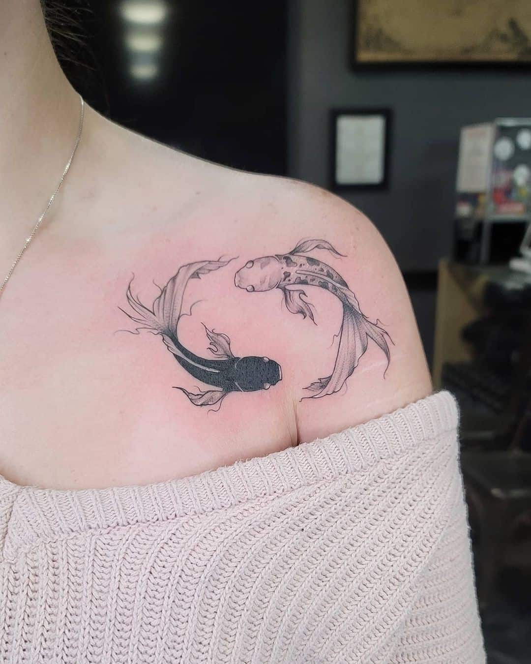 Koi Fish done by Mia at Lines of Addiction in Deception Bay, Queensland : r/ tattoos