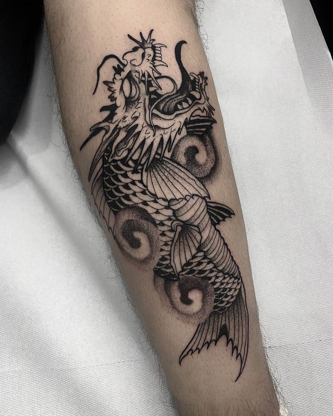 Best Dragon Koi Fish Tattoo Ideas