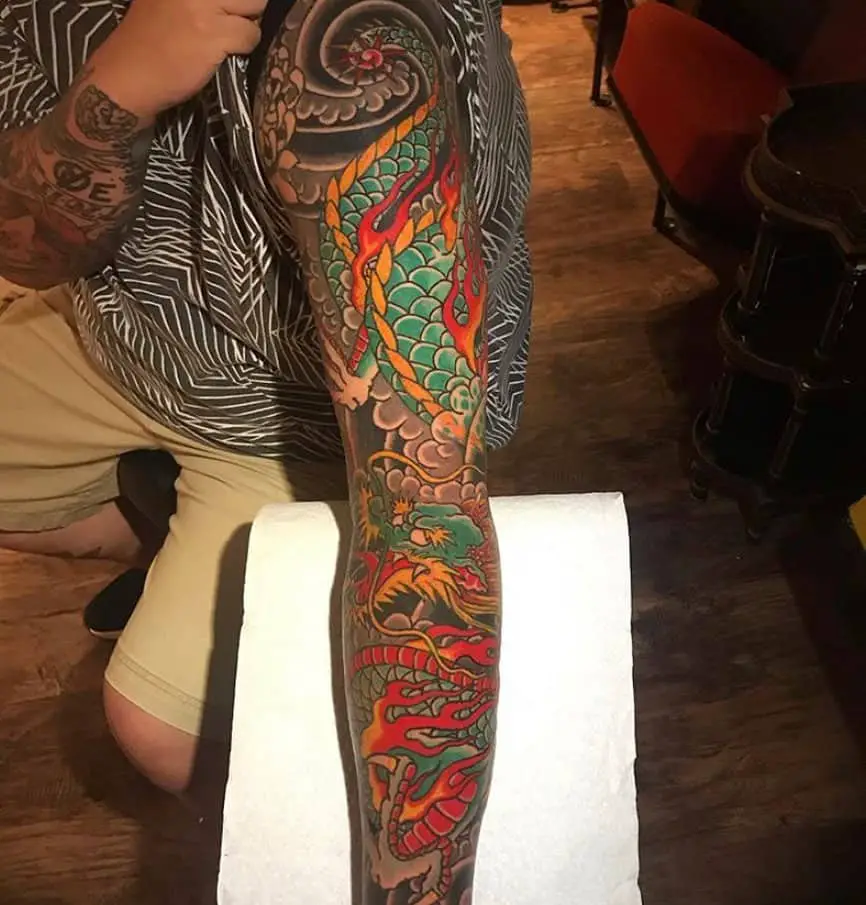 Dragon Arm Sleeve Tattoo