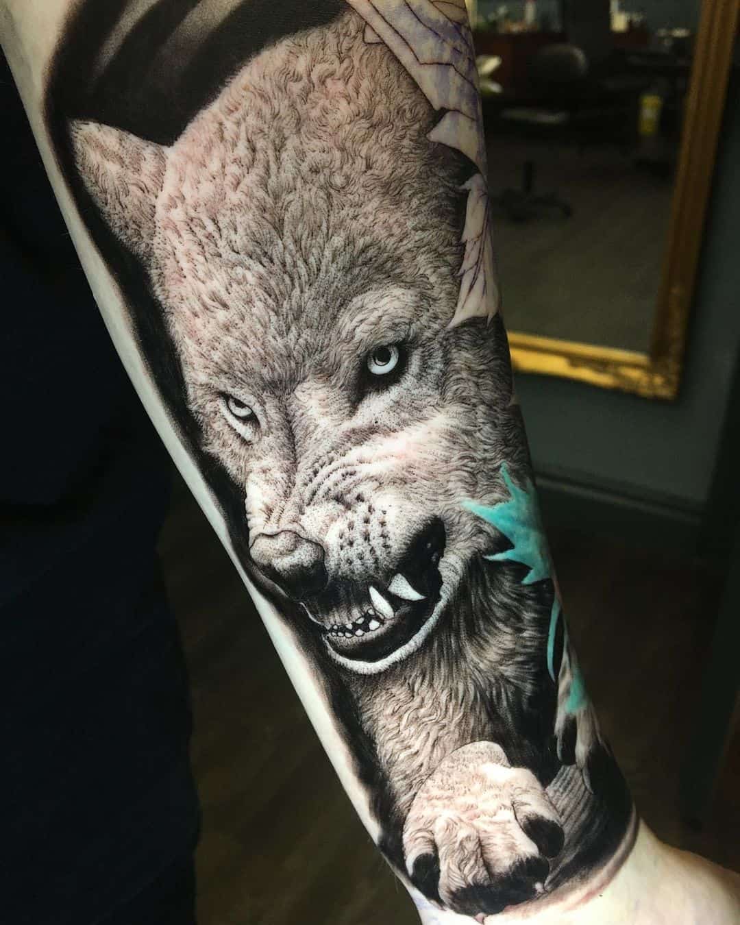 Angry Wolf Tattoo 2