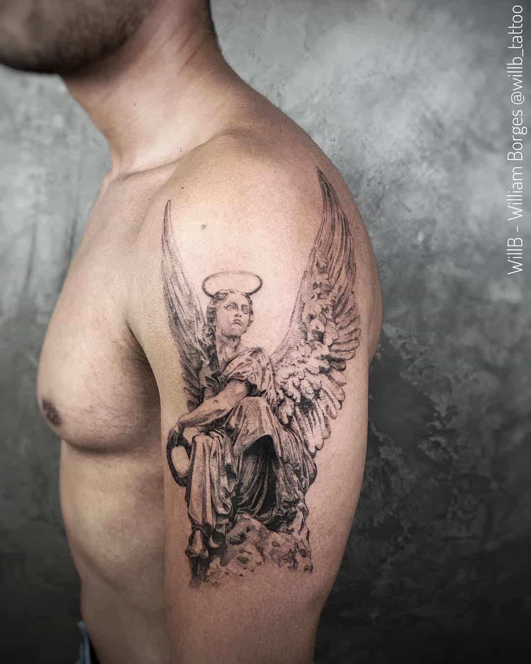 30+ Unique Angel Tattoo Design Ideas (And The Meaning Behind Them) - Saved Tattoo