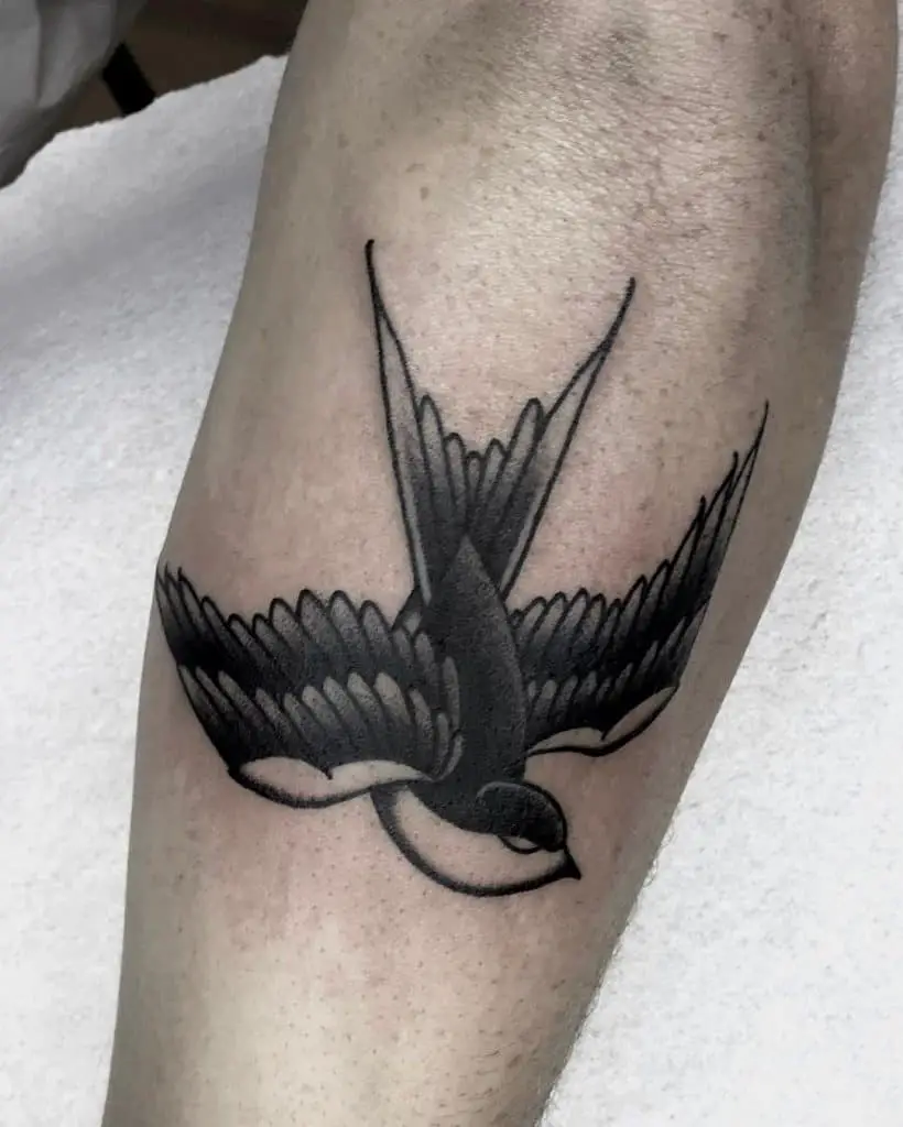 Black Swallow Tattoo