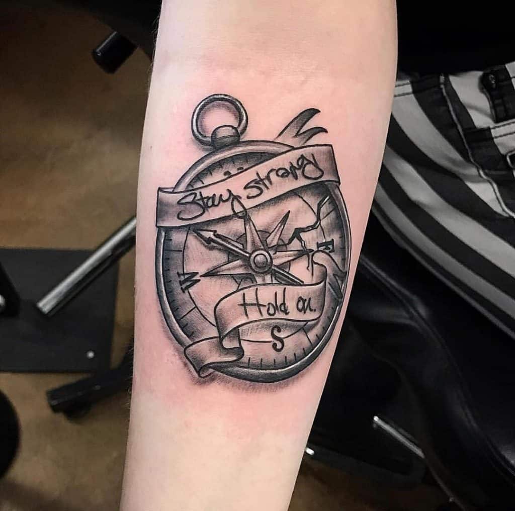 Clock Inspired Depression Survivor Tattoo