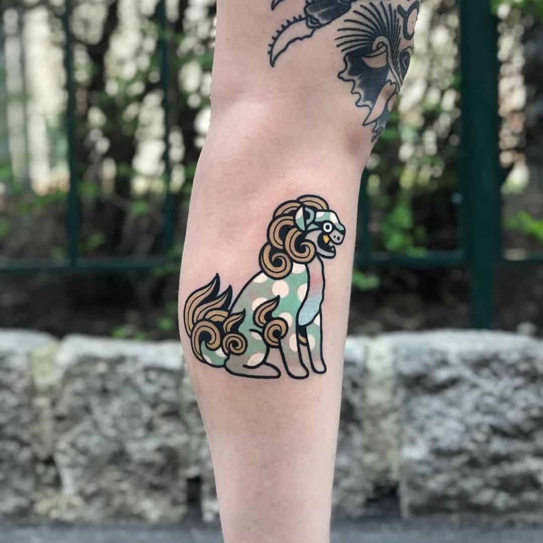 Foo Dog Or Karajishi Tattoos Japanese Lion Tattoos