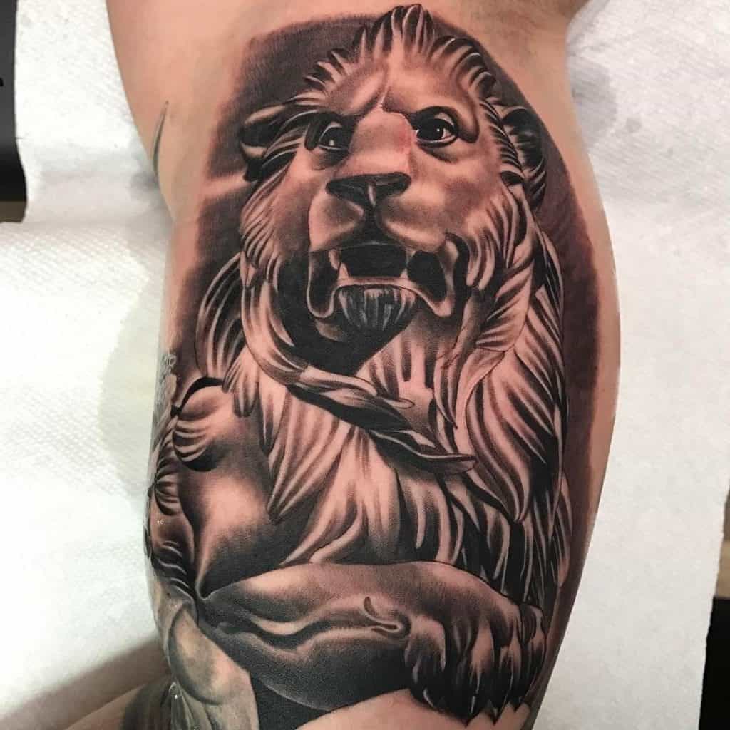 Greco Roman lion tattoo 