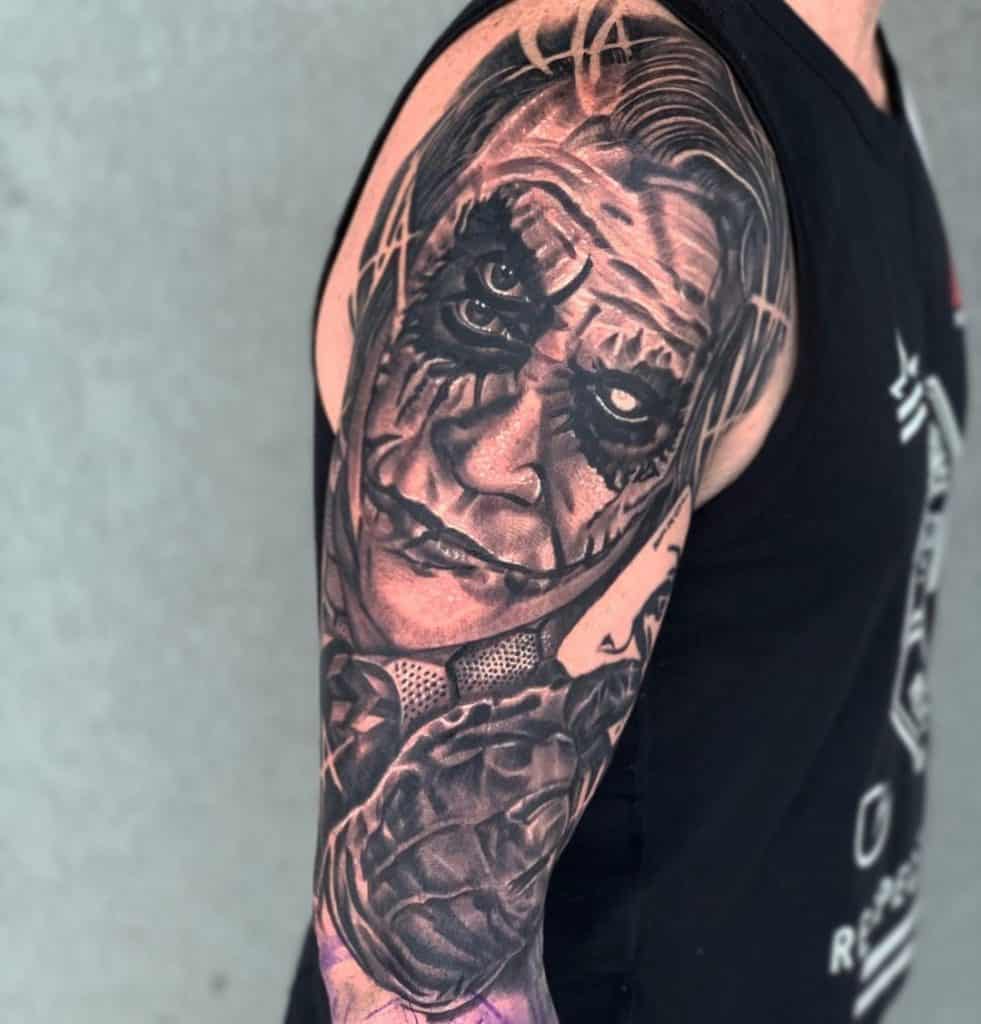 Heath Ledger Joker Tattoo 
