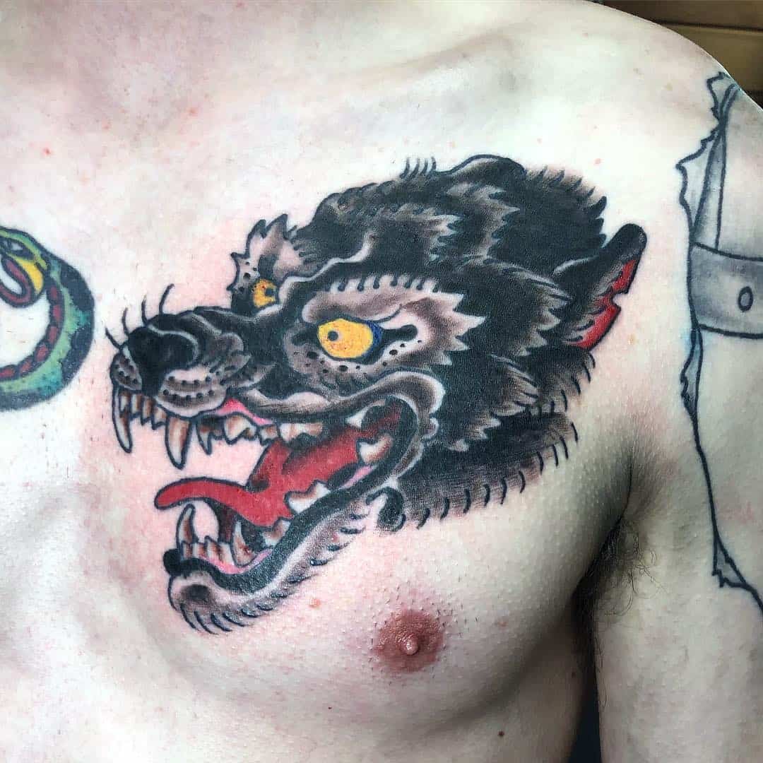 Japanese Wolf Tattoo 5