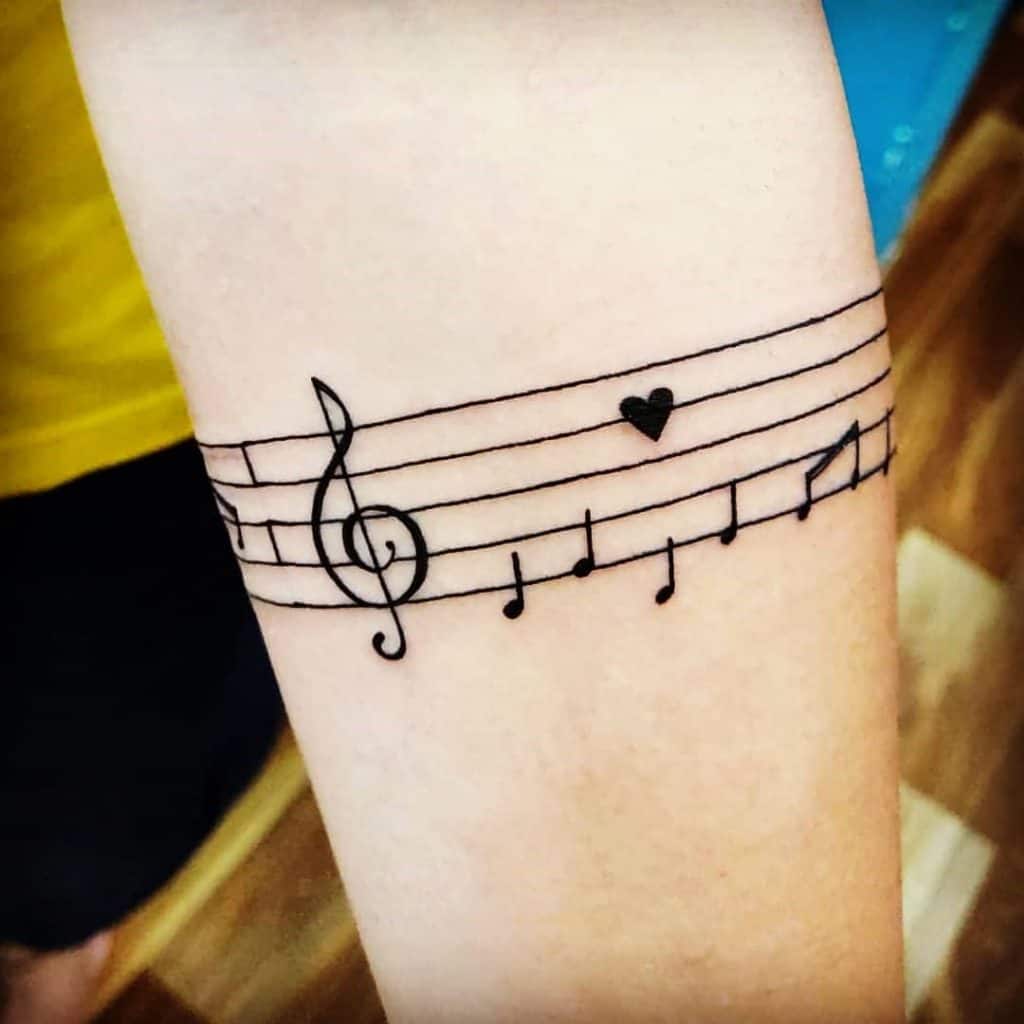 Music Armband Tattoo