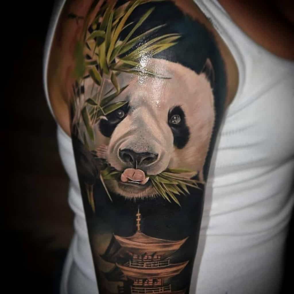 Panda Tattoo Sleeve Realistic Ink 