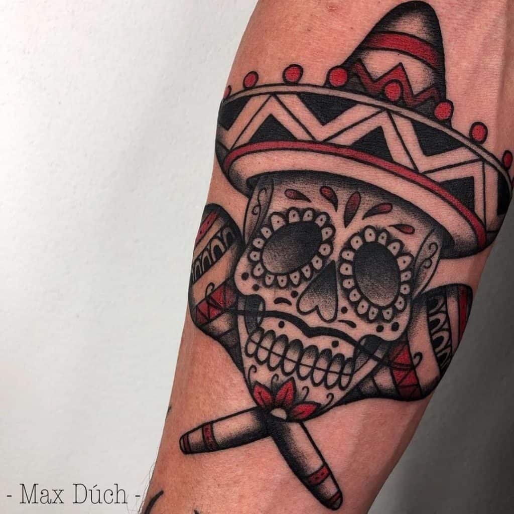 Sugar Skull And Calavera Tattoo: Meaning and Design Ideas - Saved Tattoo
