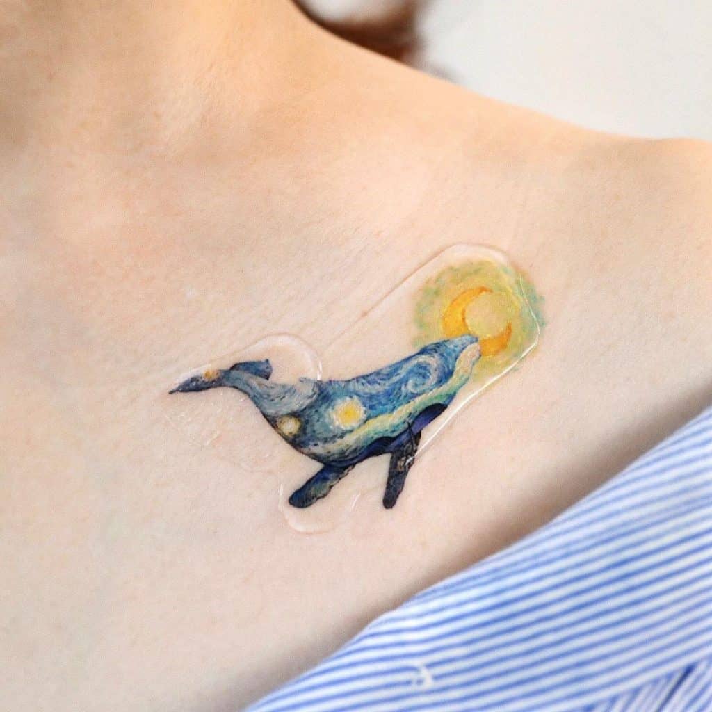 Whale Inspired Small Tattoo