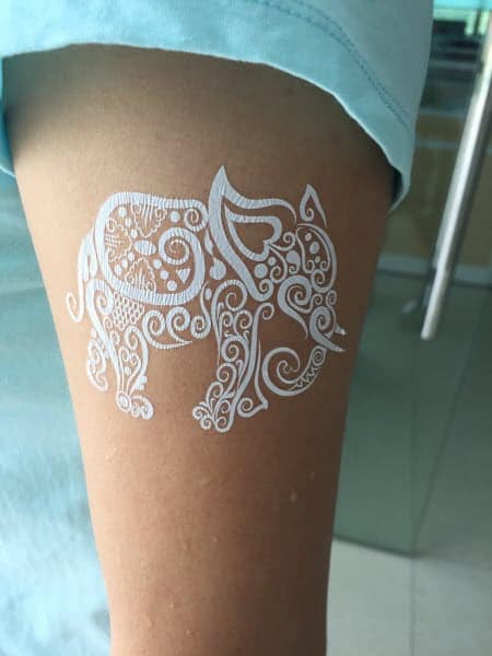 White Ink Tattoos On Dark Skin: 20+ Best Design Ideas - Saved Tattoo