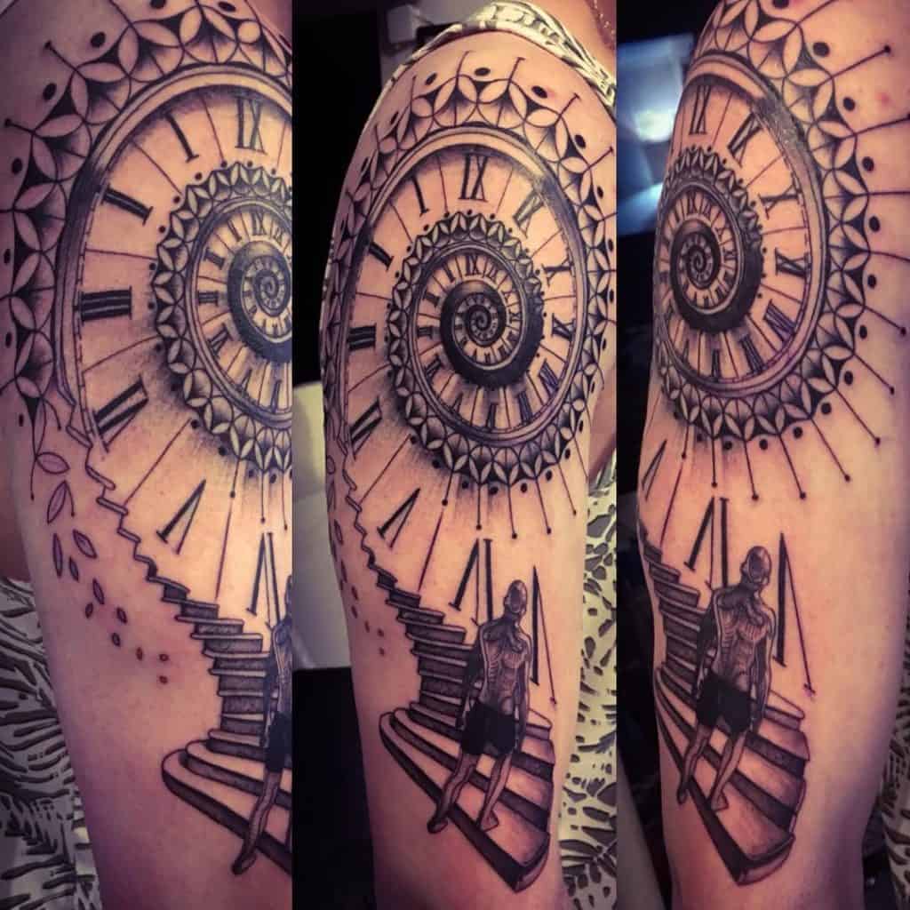 Infinity clock tattoo