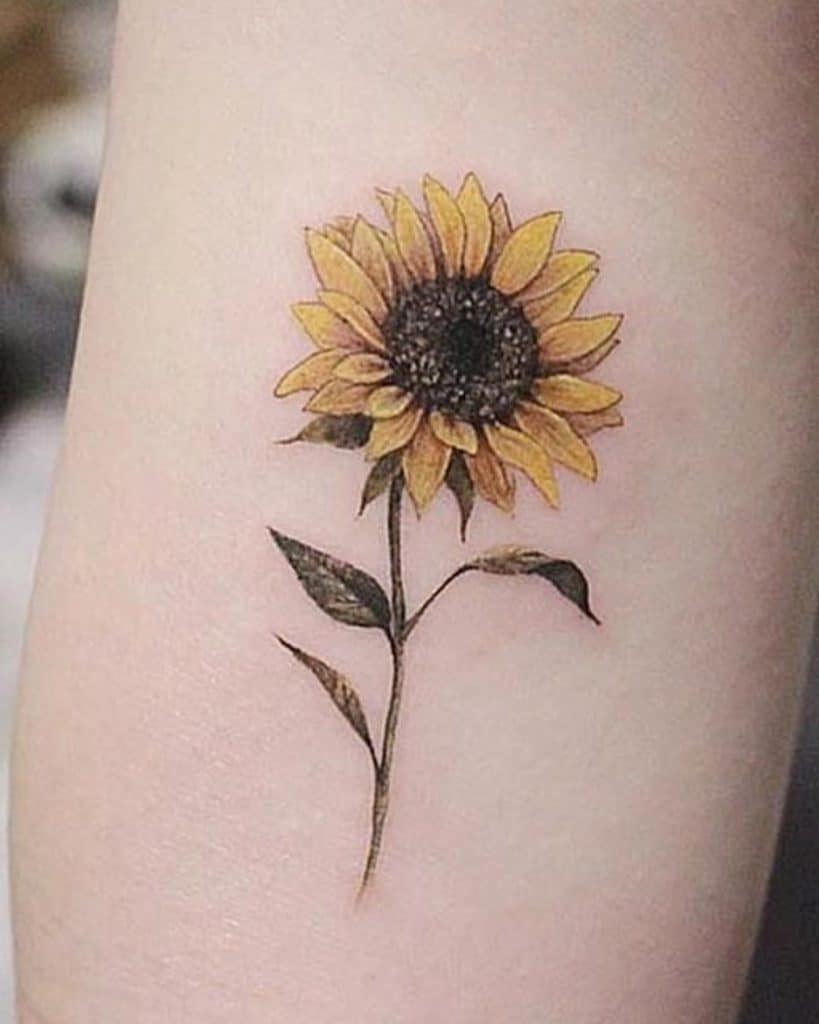 small Sunflower Tattoo