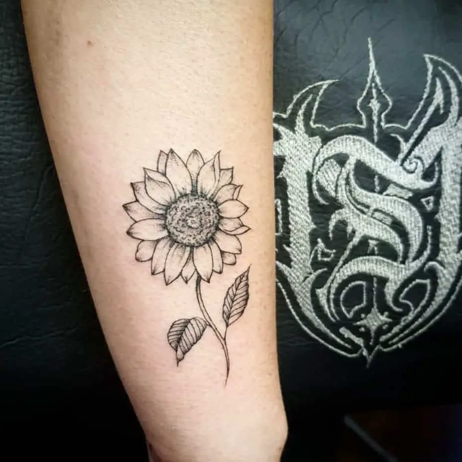 sunflower tattoo for arm
