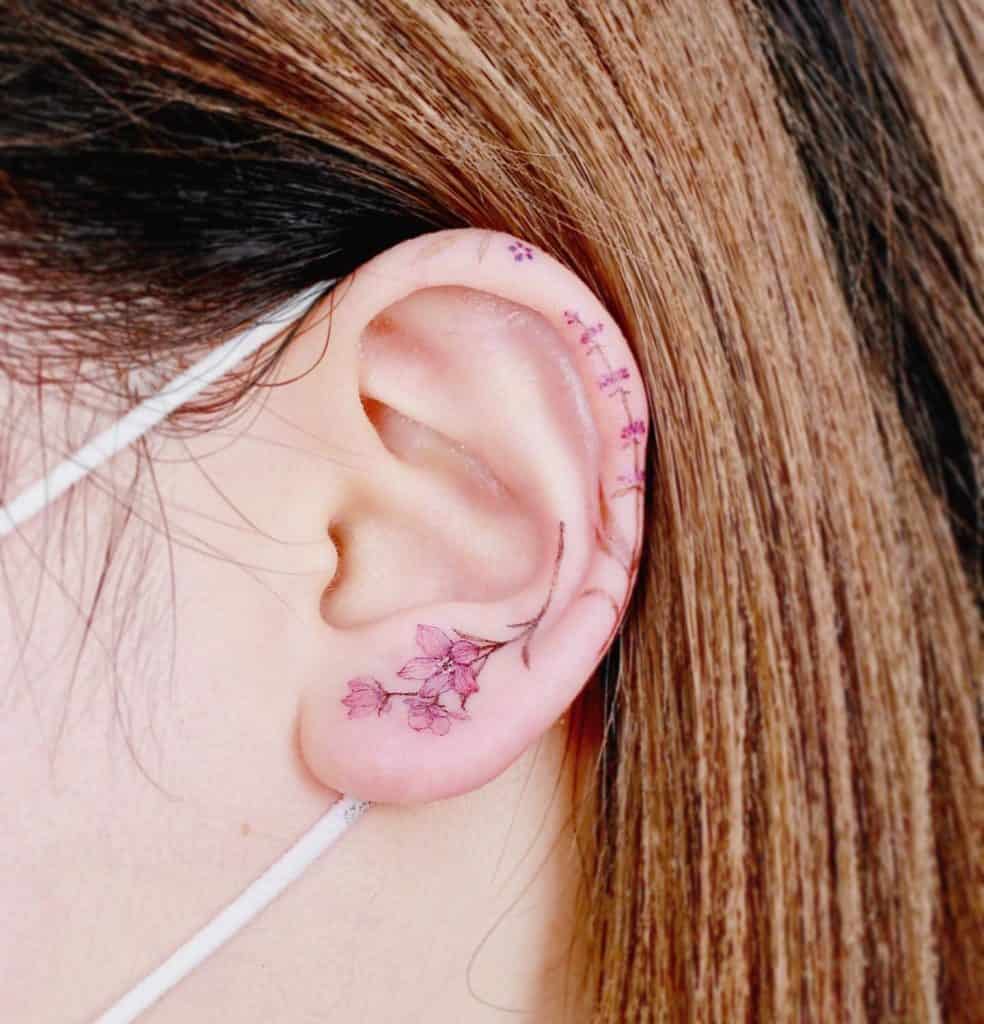 Behind Ear Tattoo 3