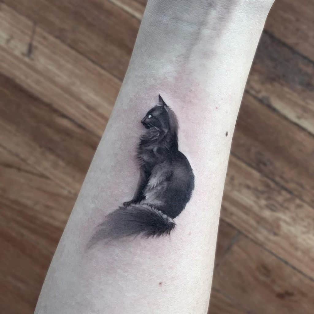 Black Cat Tattoos, saved tattoo, silhouette 1