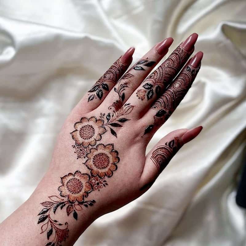 Henna tattoo Hand Of Women