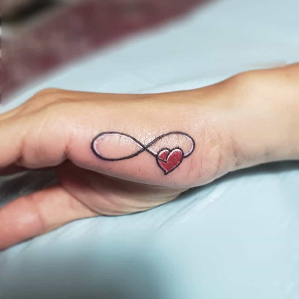 Infinity Sign With Heart Tattoo
