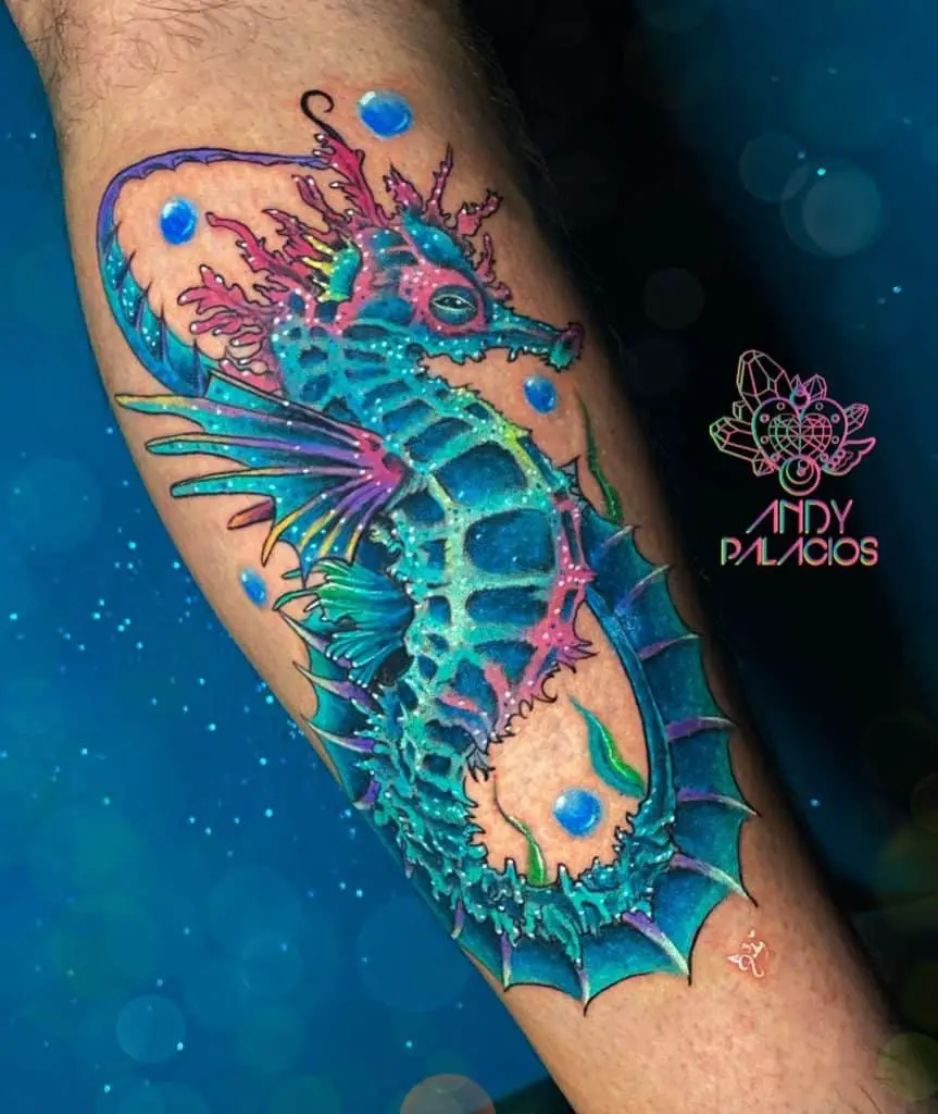 Leg Seahorse Tattoo Images Bright Design