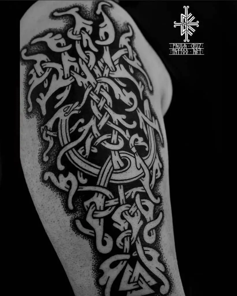 Dotwork Celtic Trinity Knot With Anchor Tattoo Idea  BlackInk AI