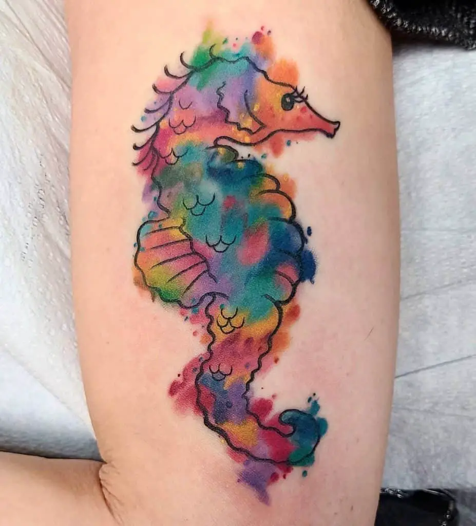Sea Dragon Tattoo Watercolor Design
