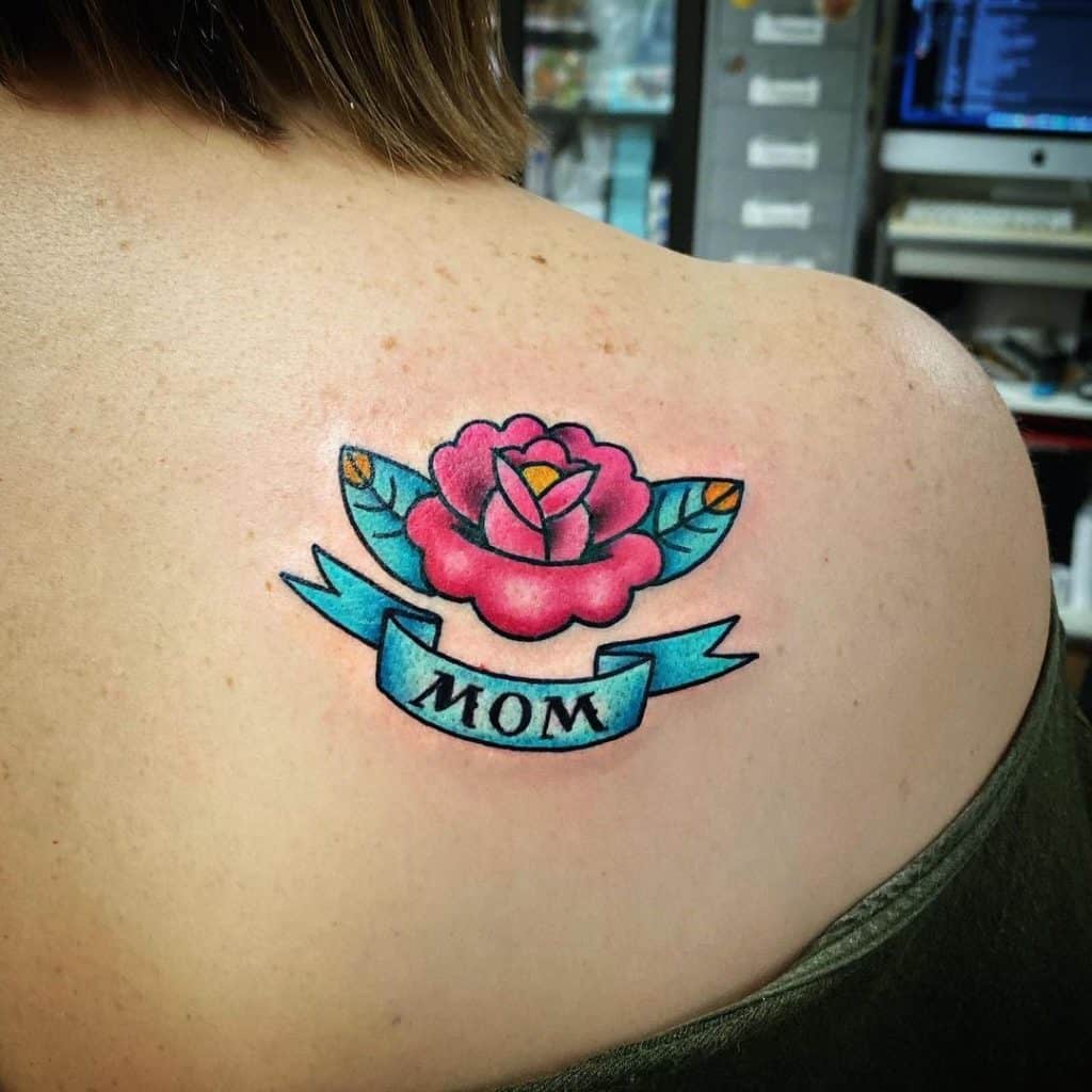 Shades Rose Tattoo Designs Colorful Piece On Back