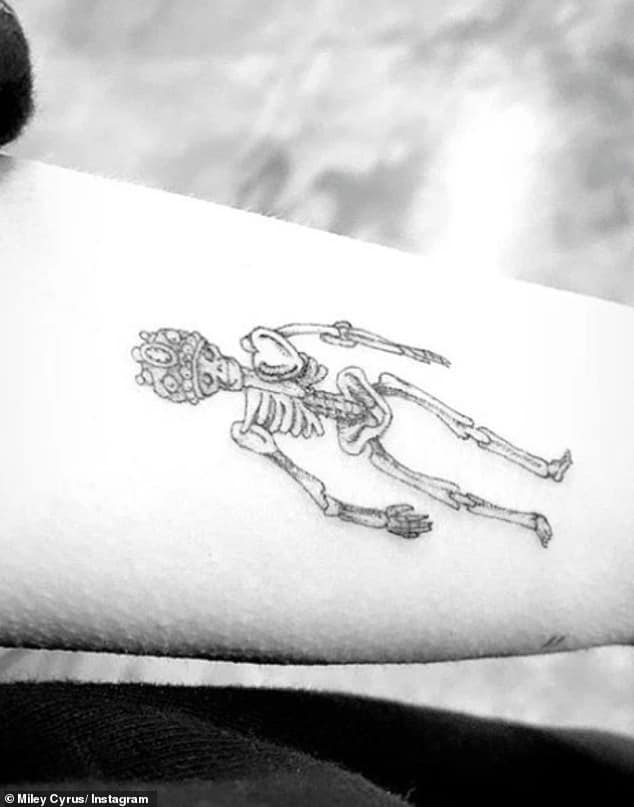 Skeleton Hand Tattoo, saved tattoo, Miley 2