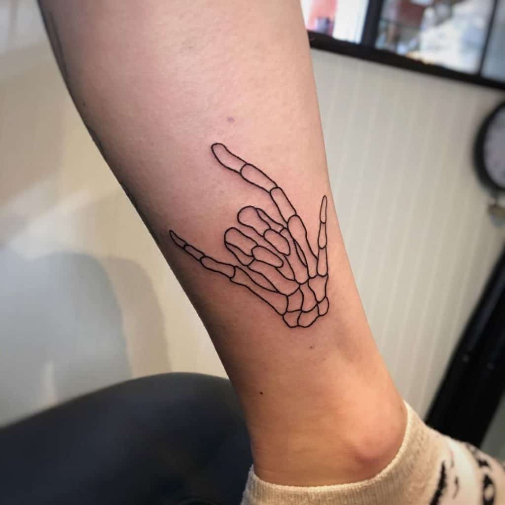 Skeleton Hand Tattoo, saved tattoo, Position 1