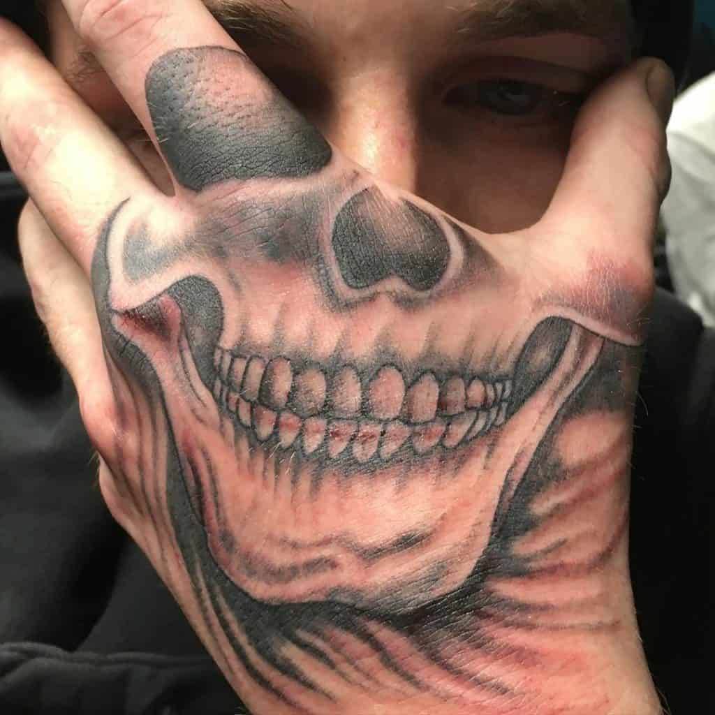 Skeleton Hand Tattoo, saved tattoo, Trick 2