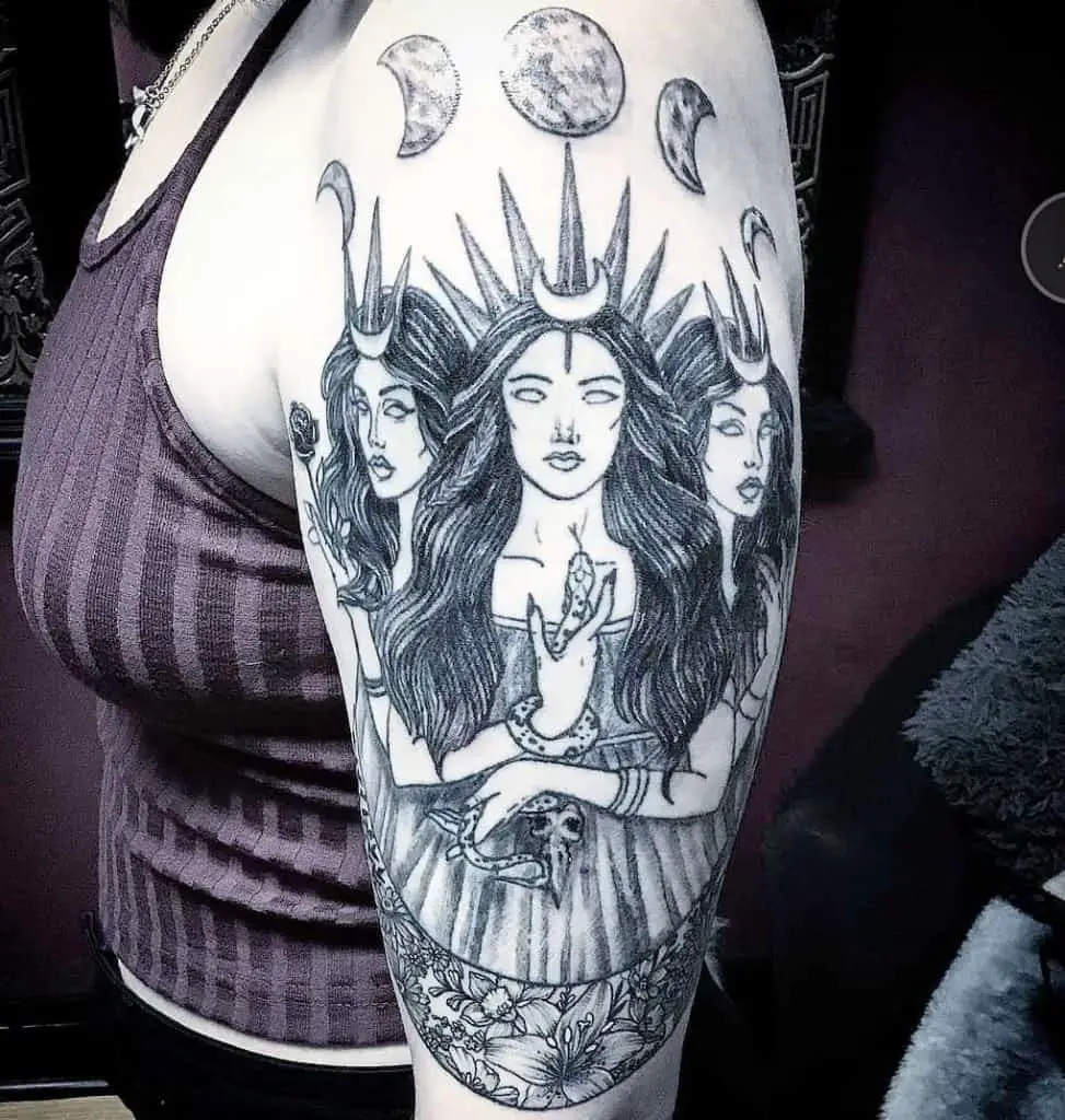 Triple Goddess Tattoo 2