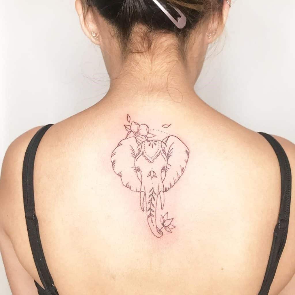 Elephant and floral back tattoo! #tattoos #tattoo #torontotattoos #to... |  TikTok