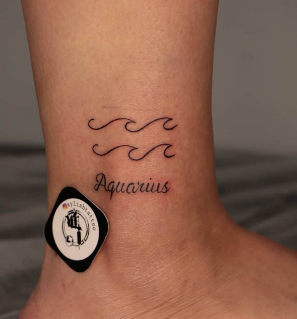 Aquarius Symbol Tattoos 3