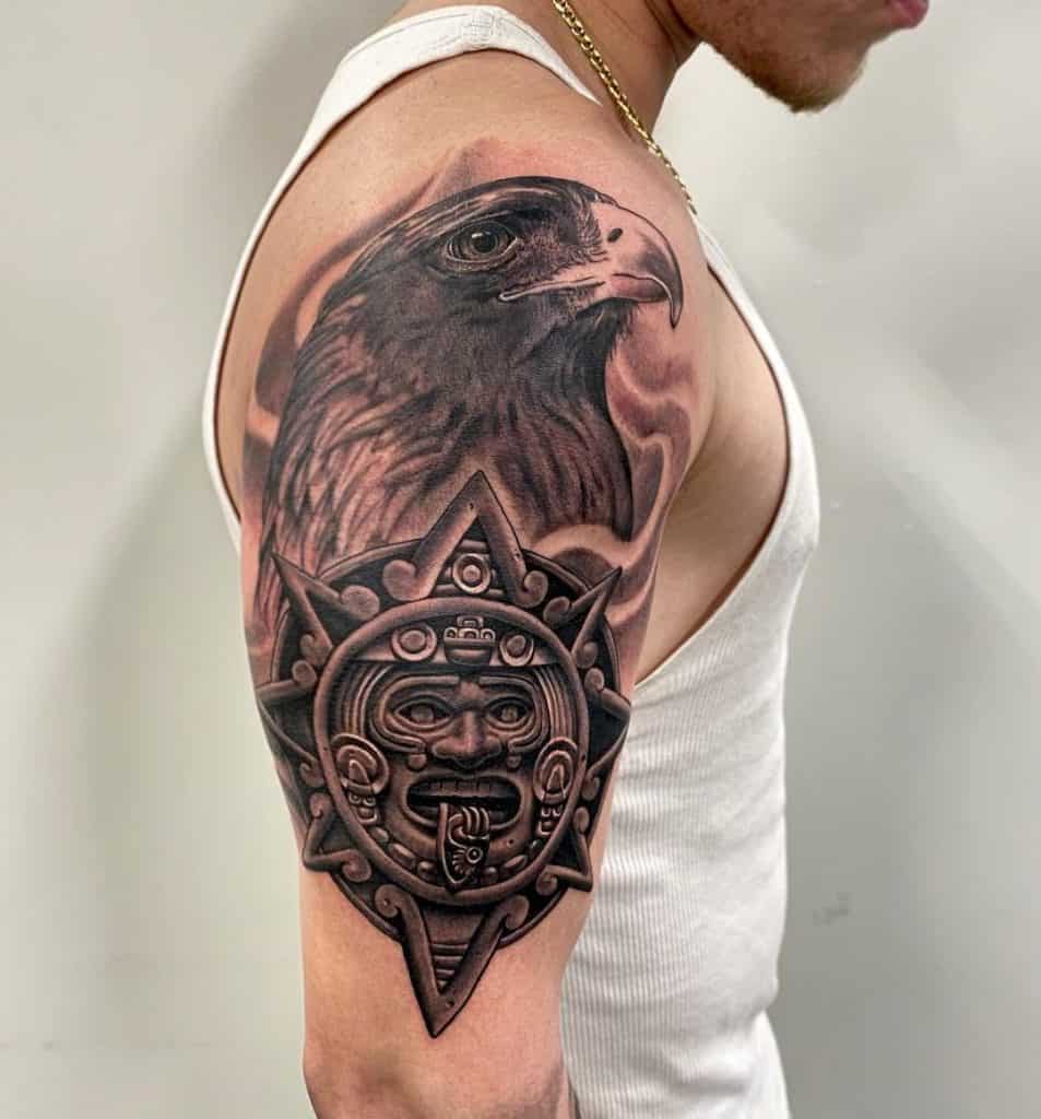 Aztec Sun Tattoo 2