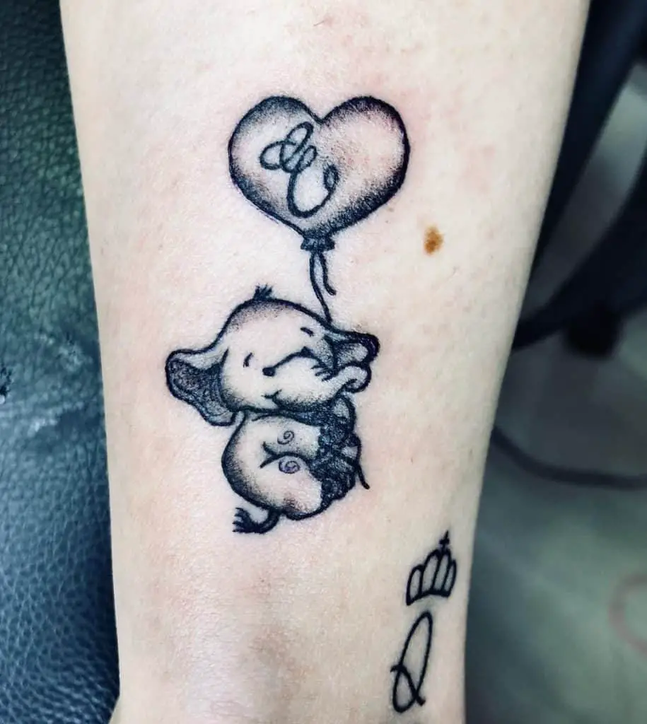 Baby Elephant Tattoo Design