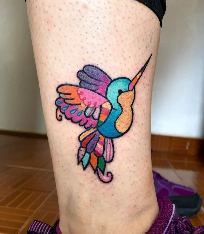 Cartoon Hummingbird Tattoos 1
