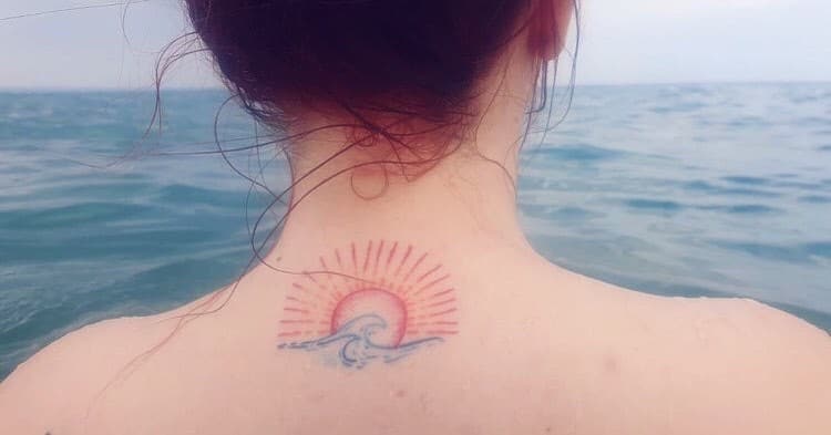 Colored Sun Tattoo 2