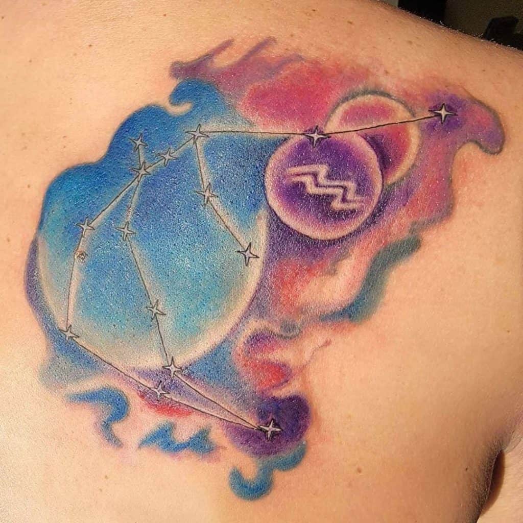 Colorful Aquarius Tattoos 2