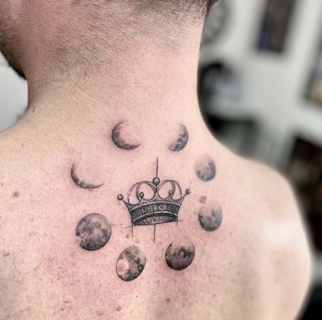 Crown Image & Solar System Small Tattoos