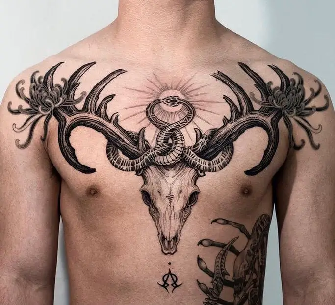 Learn 99+ about deer skull tattoo best - in.daotaonec