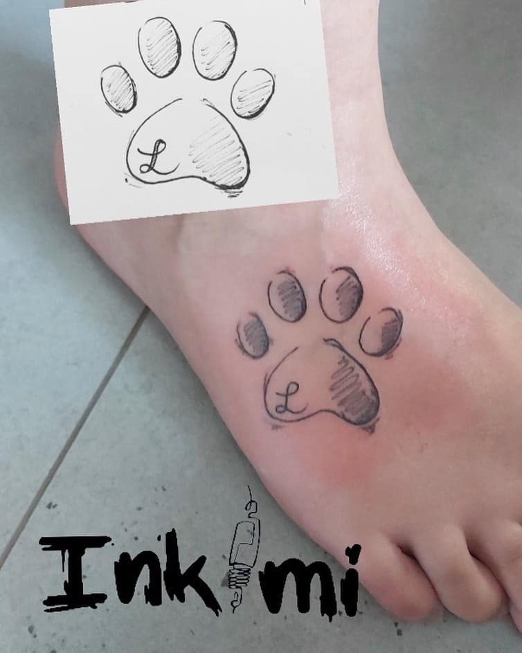 Top 100 Best Dog Paw Tattoos For Women  Puppy Design Ideas