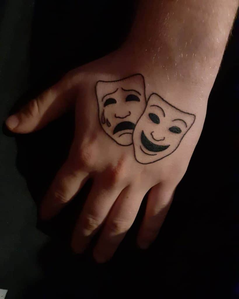 Drama Masks Tattoo