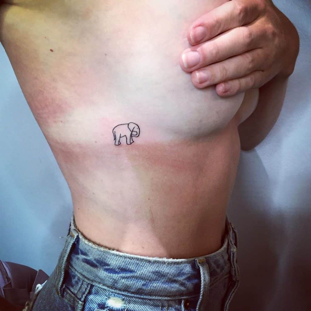 Dotwork Elephant With Rose Tattoo Idea  BlackInk